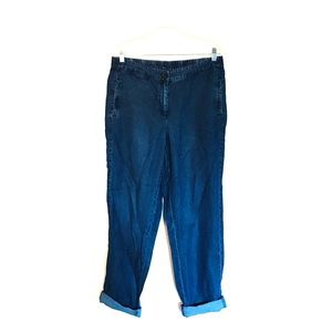 J. Jill denim sapphire W size 8 tall pants linen